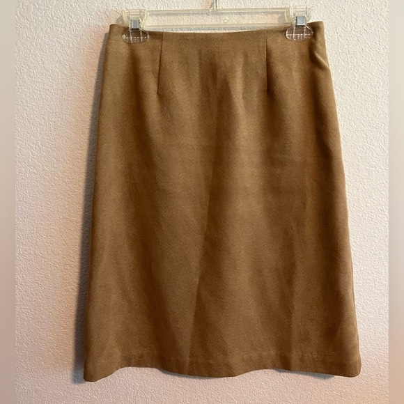 INC International Concepts Dresses & Skirts - Inc International Concepts Tan Suede Skirt Size 2